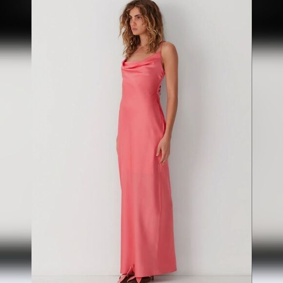 The Wolf Gang NWT Las Lolas Maxi Dress - Coral - Picture 1 of 10